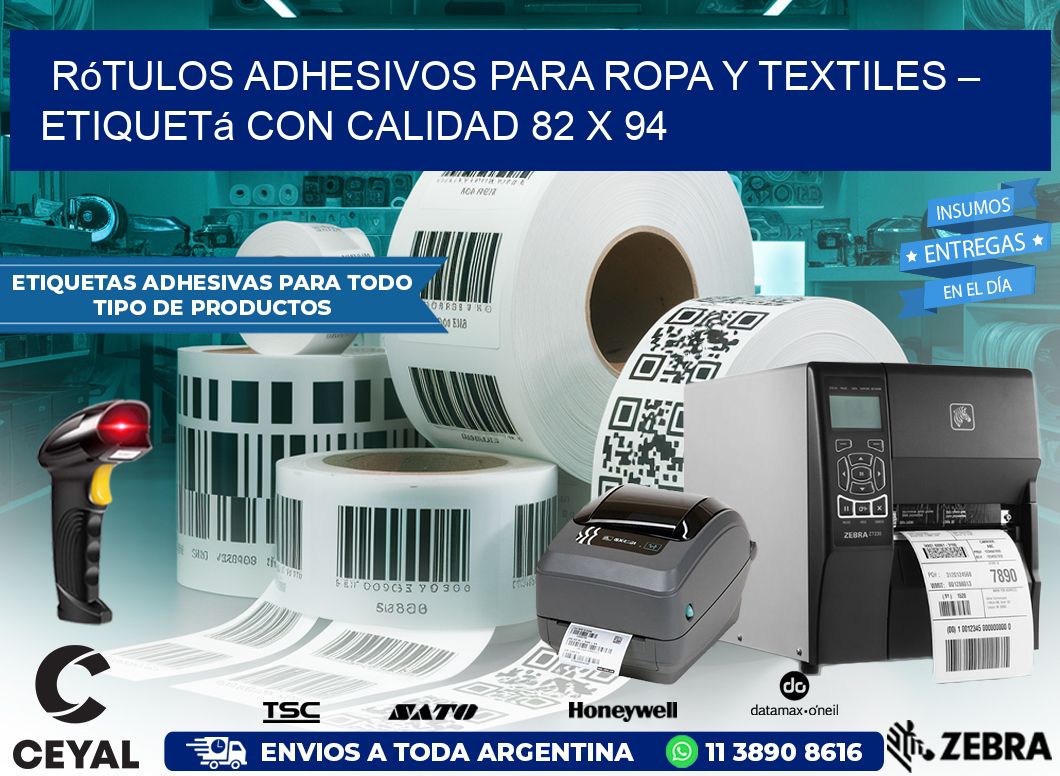 Rótulos Adhesivos para Ropa y Textiles – Etiquetá con Calidad 82 x 94