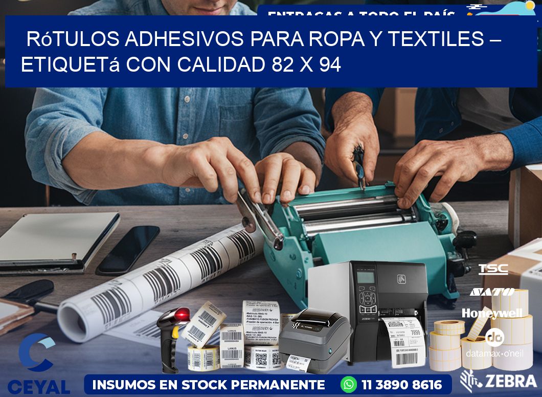 Rótulos Adhesivos para Ropa y Textiles – Etiquetá con Calidad 82 x 94
