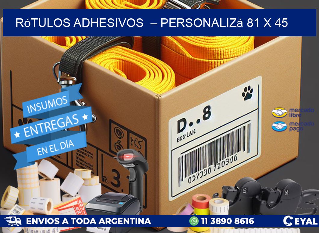 Rótulos Adhesivos – Personalizá 81 x 45