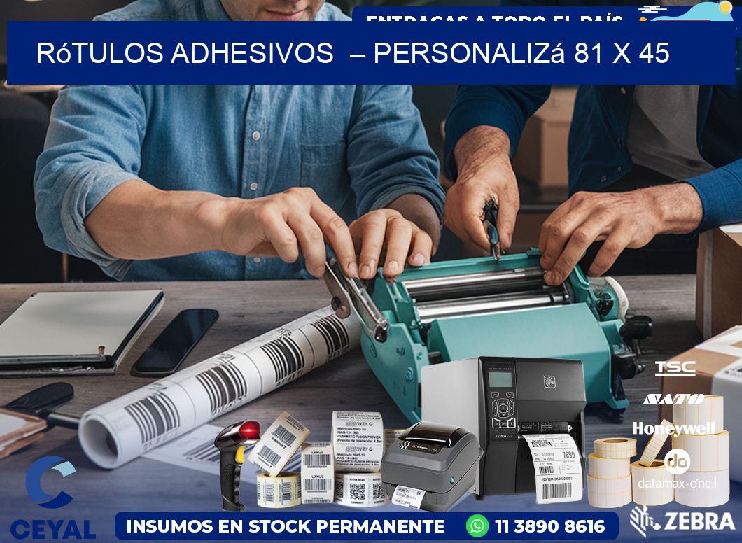 Rótulos Adhesivos  – Personalizá 81 x 45