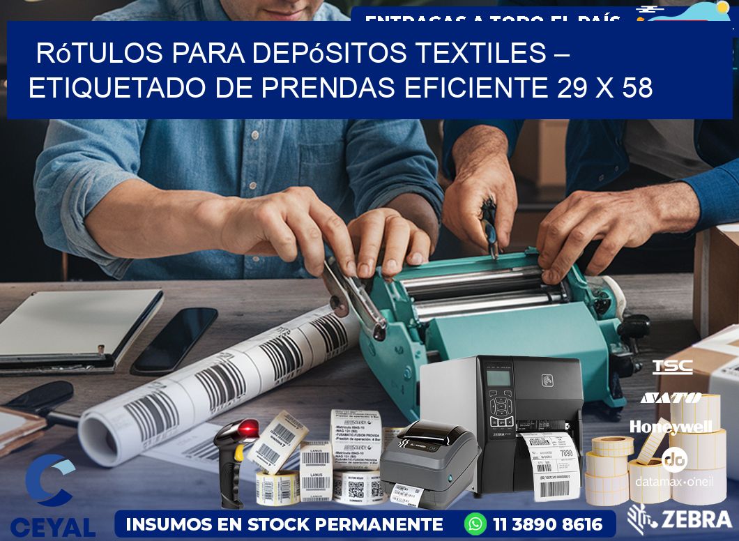 Rótulos para Depósitos Textiles – Etiquetado de Prendas Eficiente 29 x 58