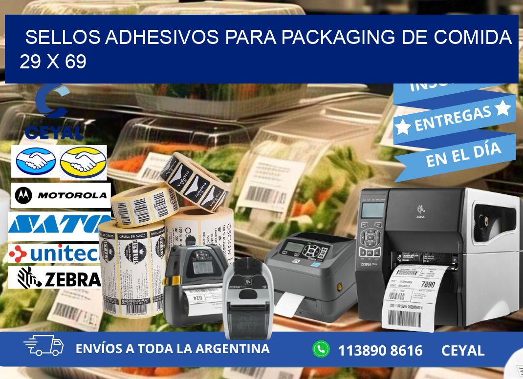SELLOS ADHESIVOS PARA PACKAGING DE COMIDA 29 x 69