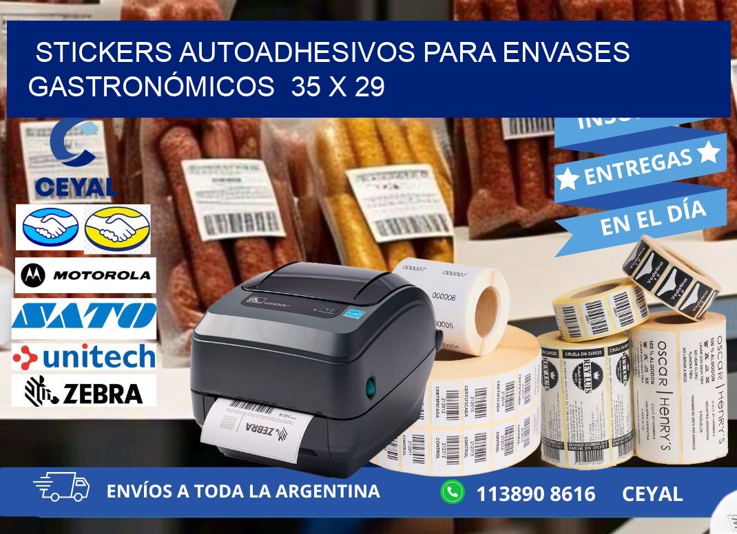 STICKERS AUTOADHESIVOS PARA ENVASES GASTRONÓMICOS 35 x 29