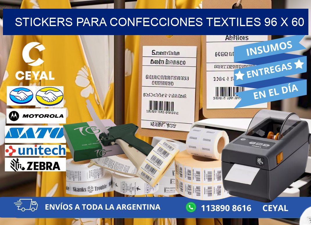STICKERS PARA CONFECCIONES TEXTILES 96 x 60