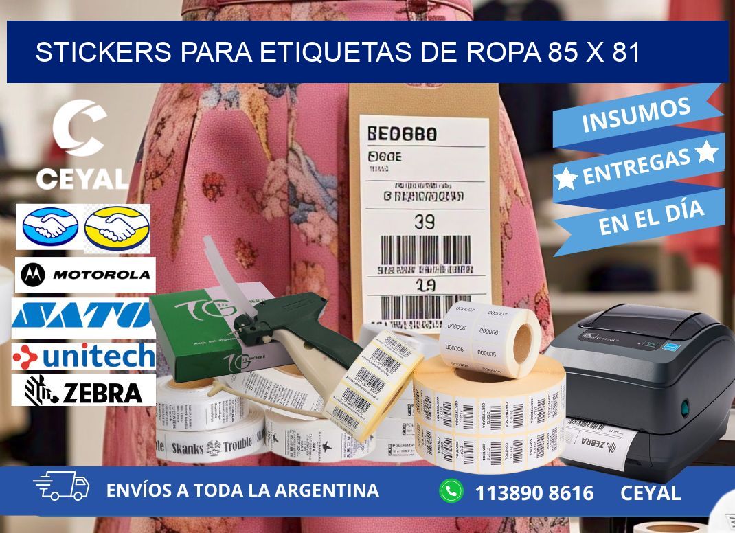 STICKERS PARA ETIQUETAS DE ROPA 85 x 81