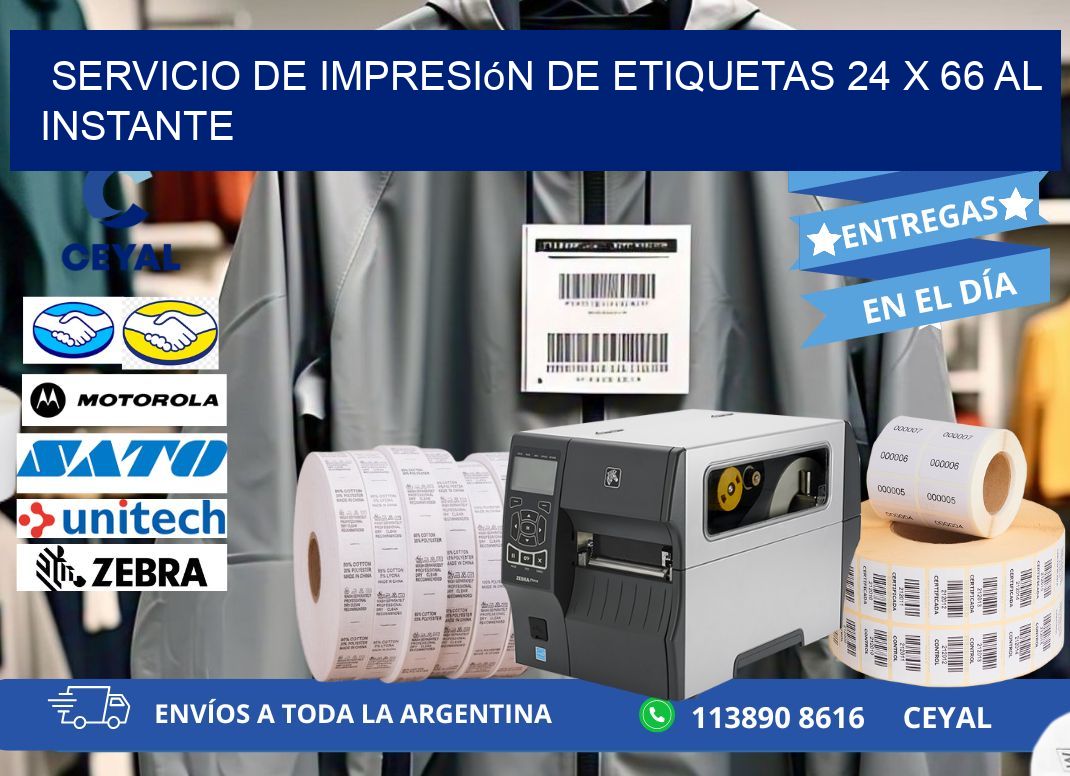 Servicio de Impresión de Etiquetas 24 x 66 al Instante