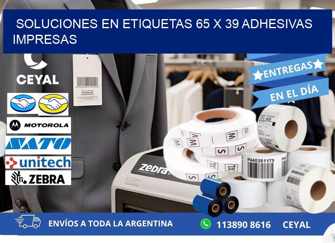 Soluciones en Etiquetas 65 x 39 Adhesivas Impresas