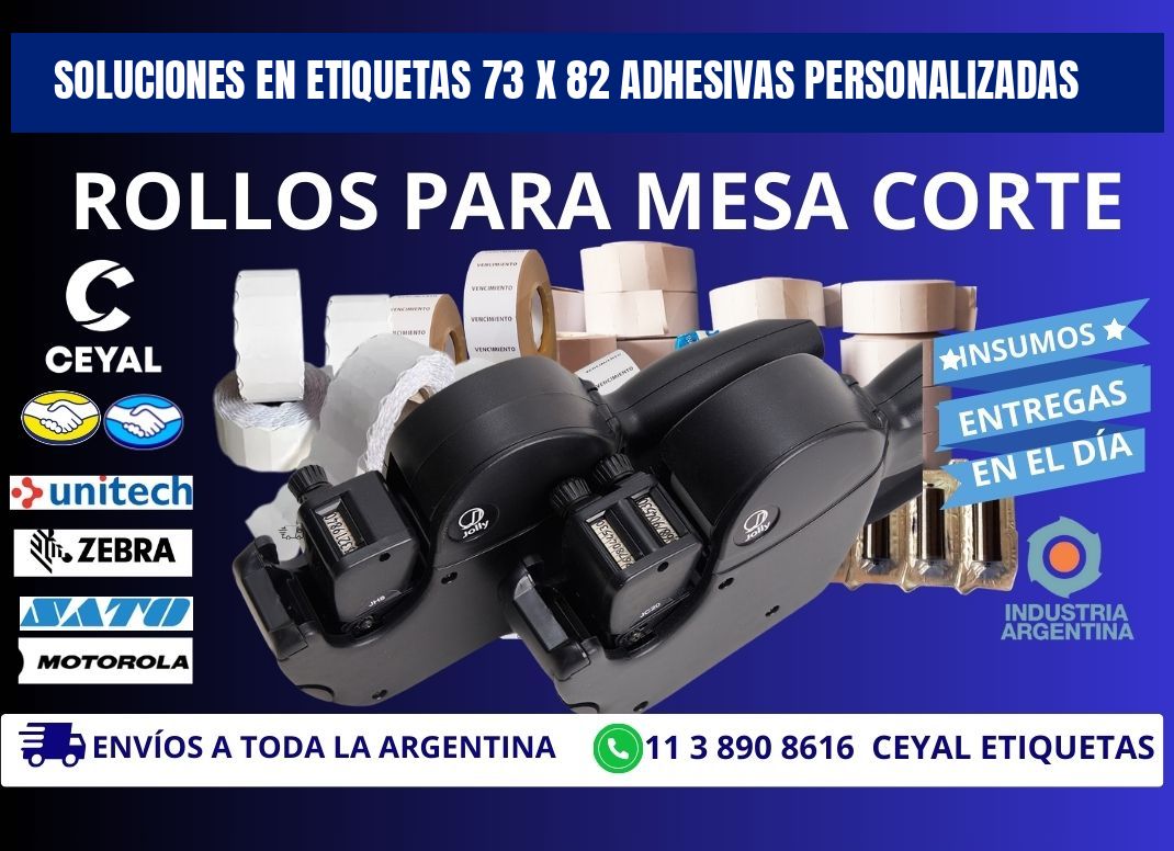 Soluciones en Etiquetas 73 x 82 Adhesivas Personalizadas