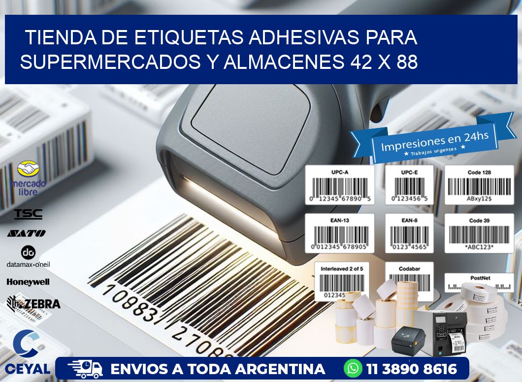 Tienda de Etiquetas Adhesivas para Supermercados y Almacenes 42 x 88