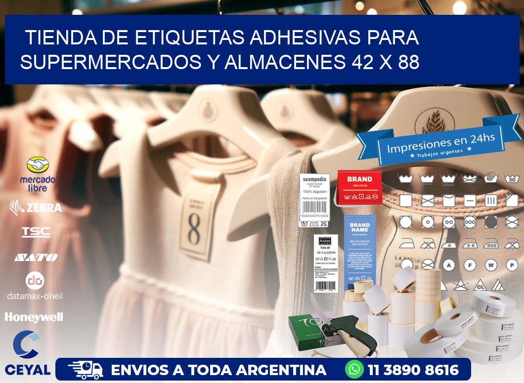 Tienda de Etiquetas Adhesivas para Supermercados y Almacenes 42 x 88