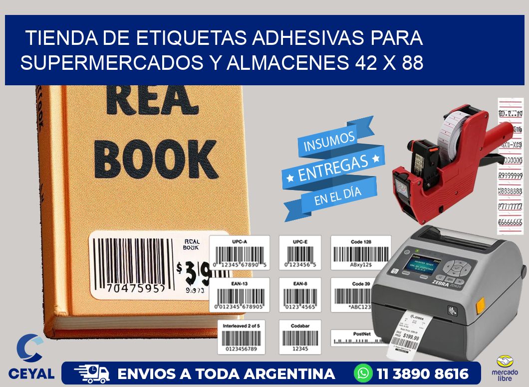 Tienda de Etiquetas Adhesivas para Supermercados y Almacenes 42 x 88