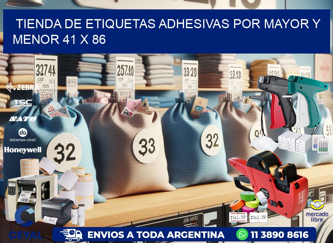 Tienda de Etiquetas Adhesivas por Mayor y Menor 41 x 86