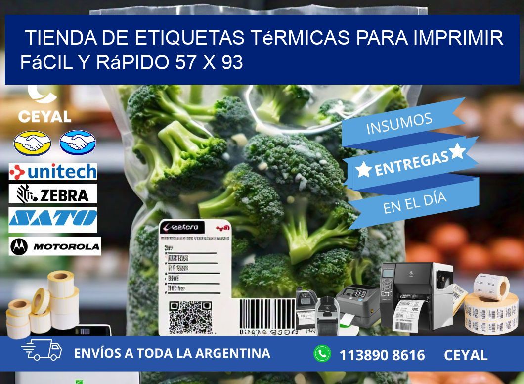 Tienda de Etiquetas Térmicas para Imprimir Fácil y Rápido 57 x 93