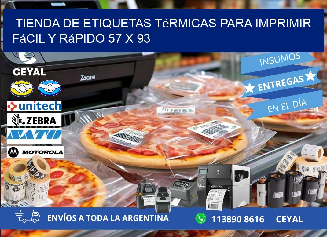 Tienda de Etiquetas Térmicas para Imprimir Fácil y Rápido 57 x 93