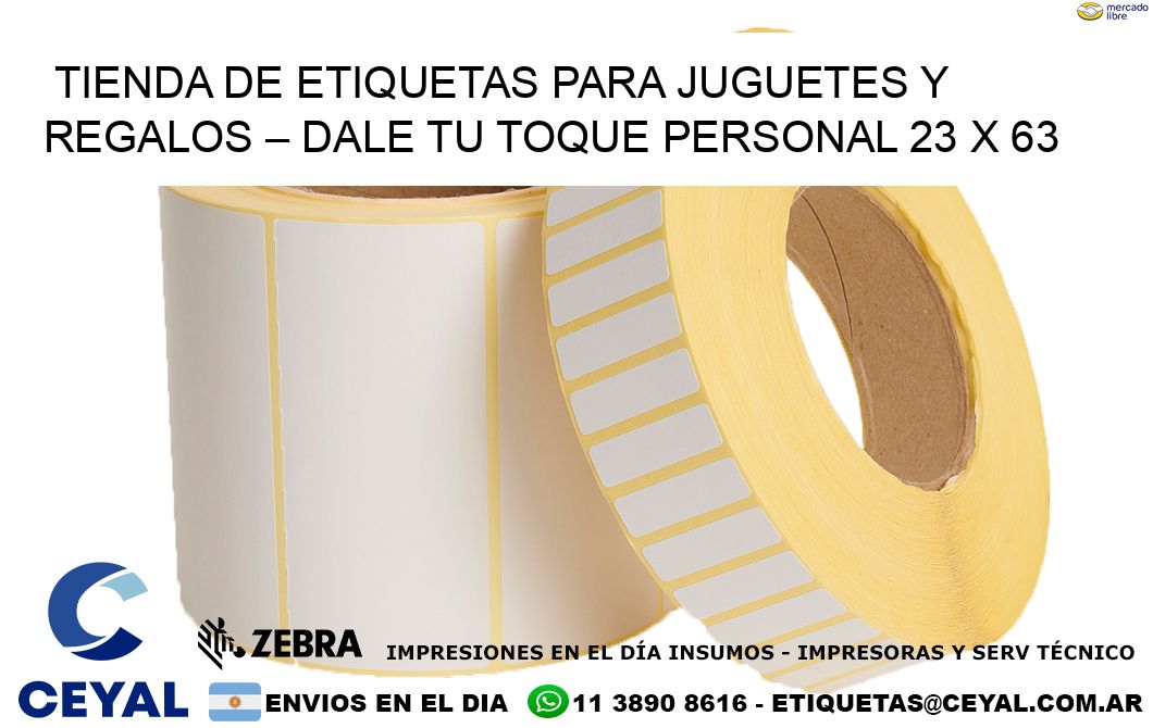 Tienda de Etiquetas para Juguetes y Regalos – Dale Tu Toque Personal 23 x 63