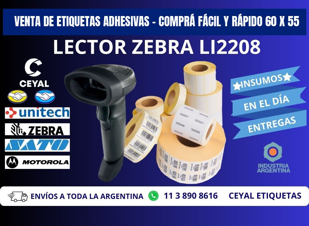 VENTA DE ETIQUETAS ADHESIVAS – COMPRÁ FÁCIL Y RÁPIDO 60 x 55