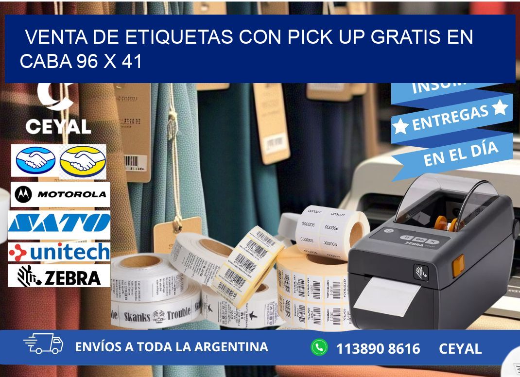 VENTA DE ETIQUETAS CON PICK UP GRATIS EN CABA 96 x 41