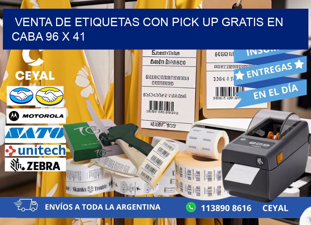 VENTA DE ETIQUETAS CON PICK UP GRATIS EN CABA 96 x 41
