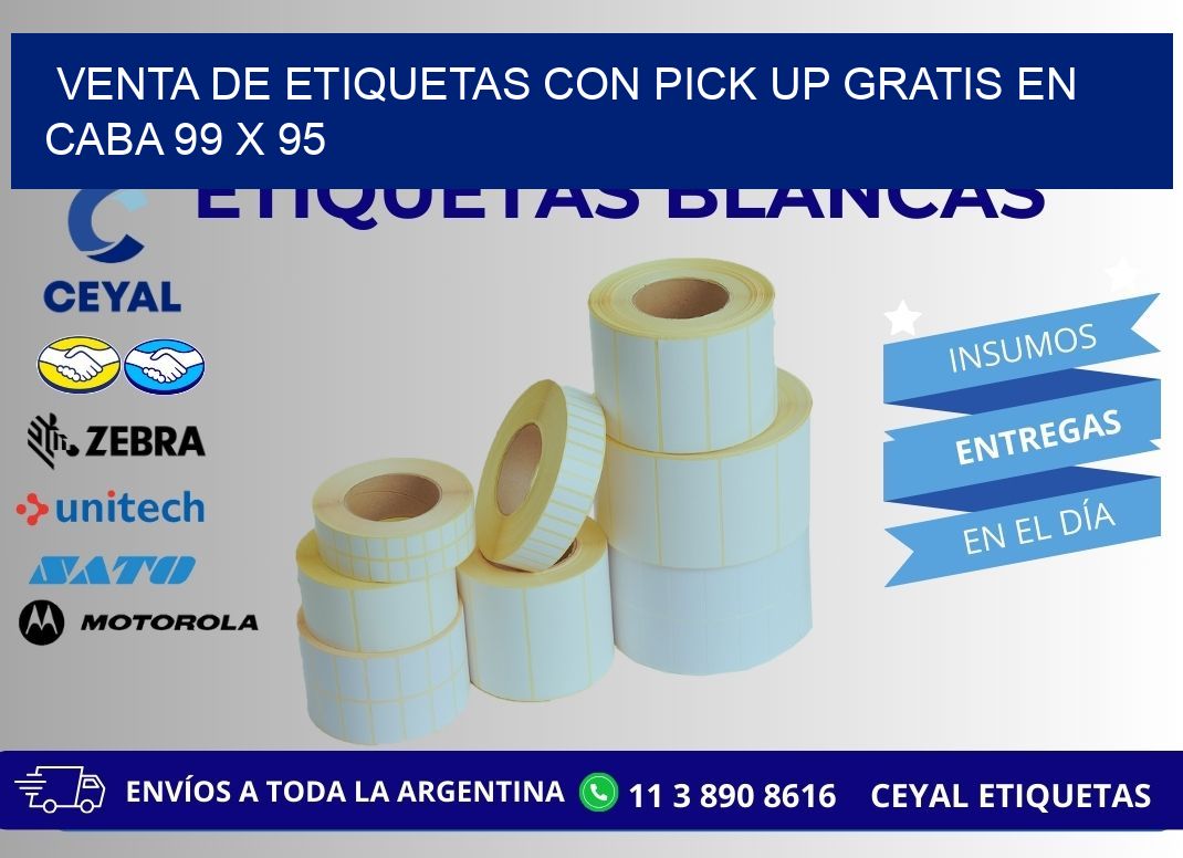 VENTA DE ETIQUETAS CON PICK UP GRATIS EN CABA 99 x 95