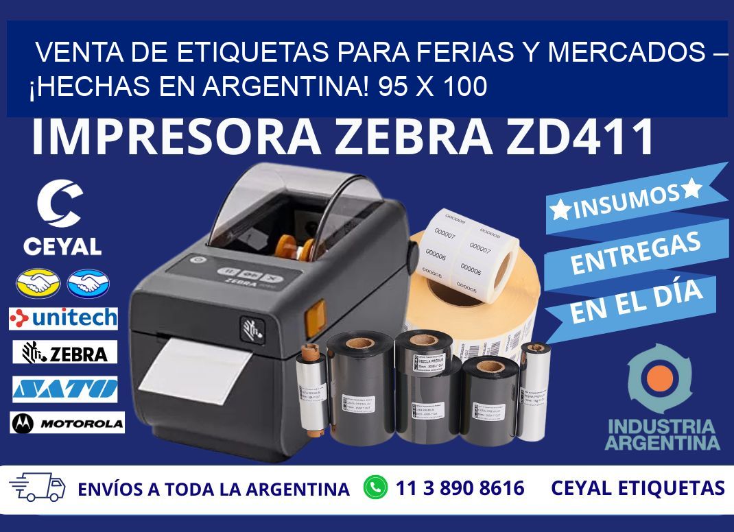 VENTA DE ETIQUETAS PARA FERIAS Y MERCADOS – ¡HECHAS EN ARGENTINA! 95 x 100