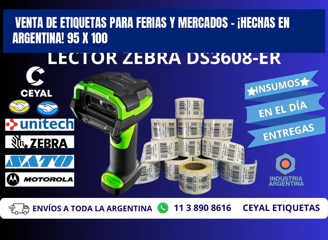 VENTA DE ETIQUETAS PARA FERIAS Y MERCADOS – ¡HECHAS EN ARGENTINA! 95 x 100