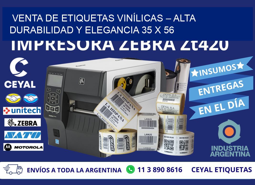VENTA DE ETIQUETAS VINÍLICAS – ALTA DURABILIDAD Y ELEGANCIA 35 x 56