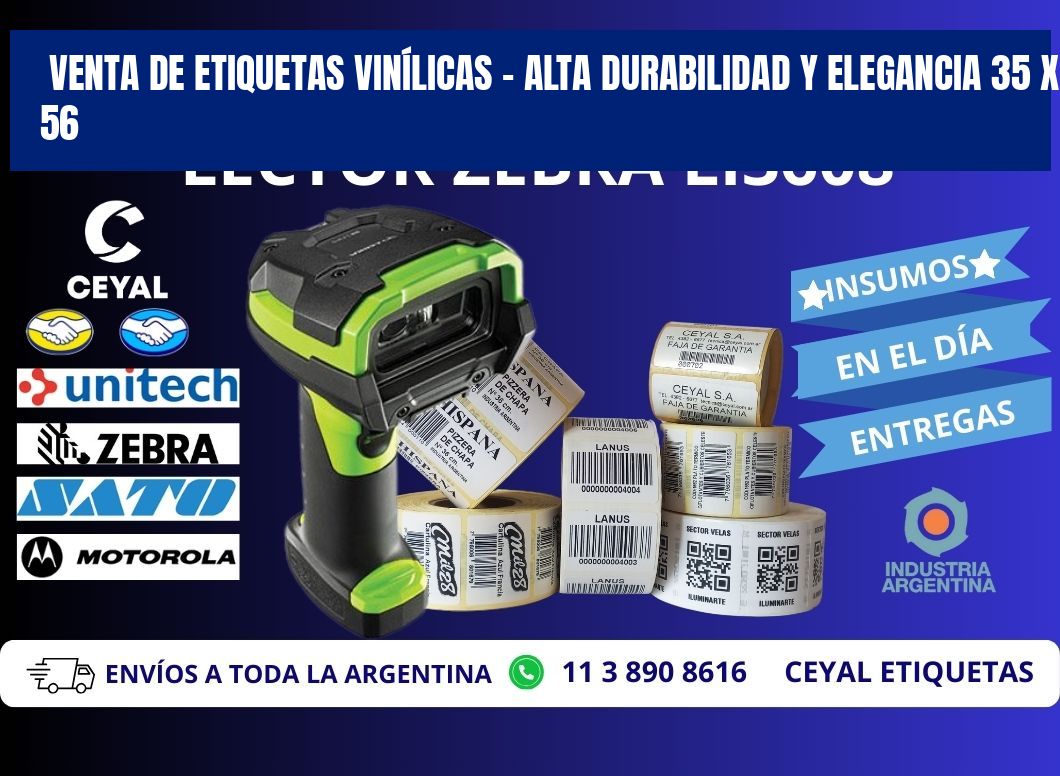 VENTA DE ETIQUETAS VINÍLICAS – ALTA DURABILIDAD Y ELEGANCIA 35 x 56