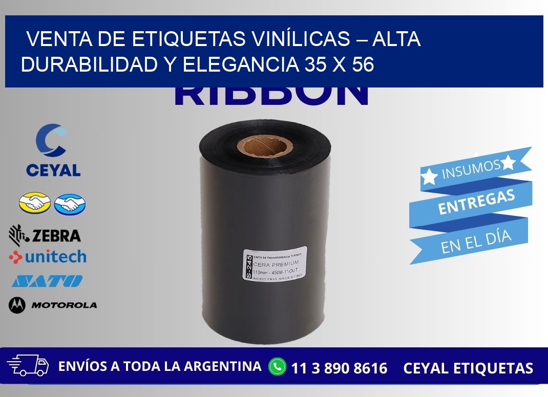VENTA DE ETIQUETAS VINÍLICAS – ALTA DURABILIDAD Y ELEGANCIA 35 x 56