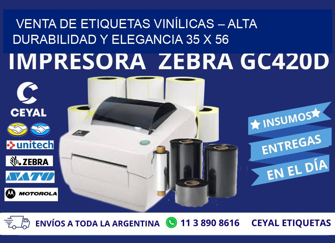 VENTA DE ETIQUETAS VINÍLICAS – ALTA DURABILIDAD Y ELEGANCIA 35 x 56