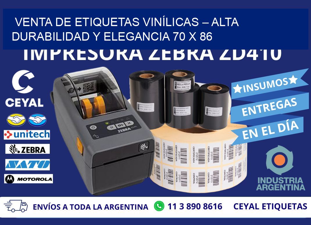 VENTA DE ETIQUETAS VINÍLICAS – ALTA DURABILIDAD Y ELEGANCIA 70 x 86