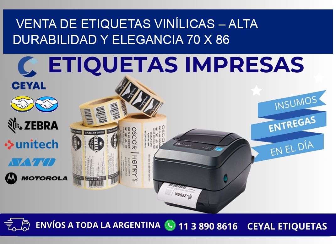 VENTA DE ETIQUETAS VINÍLICAS – ALTA DURABILIDAD Y ELEGANCIA 70 x 86