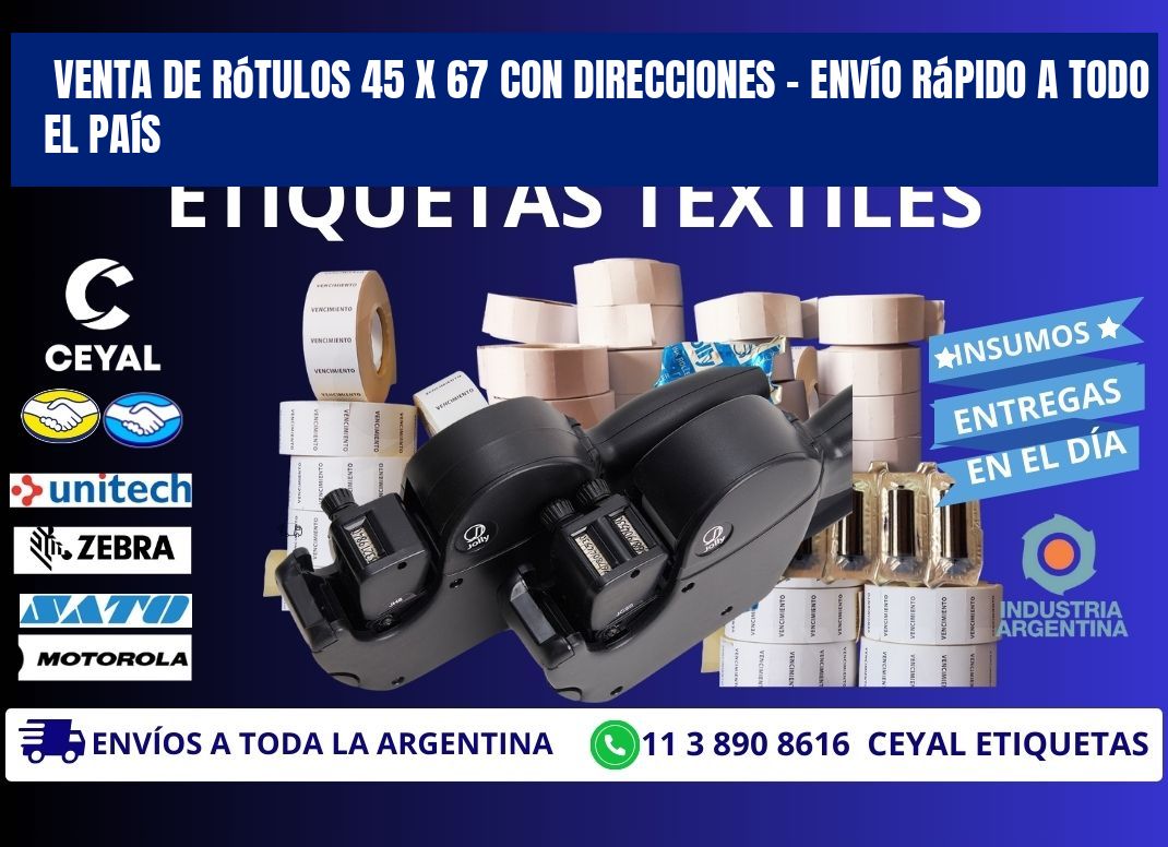 Venta de Rótulos 45 x 67 con Direcciones – Envío Rápido a Todo el País