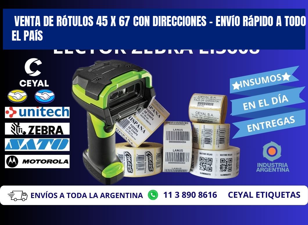 Venta de Rótulos 45 x 67 con Direcciones – Envío Rápido a Todo el País