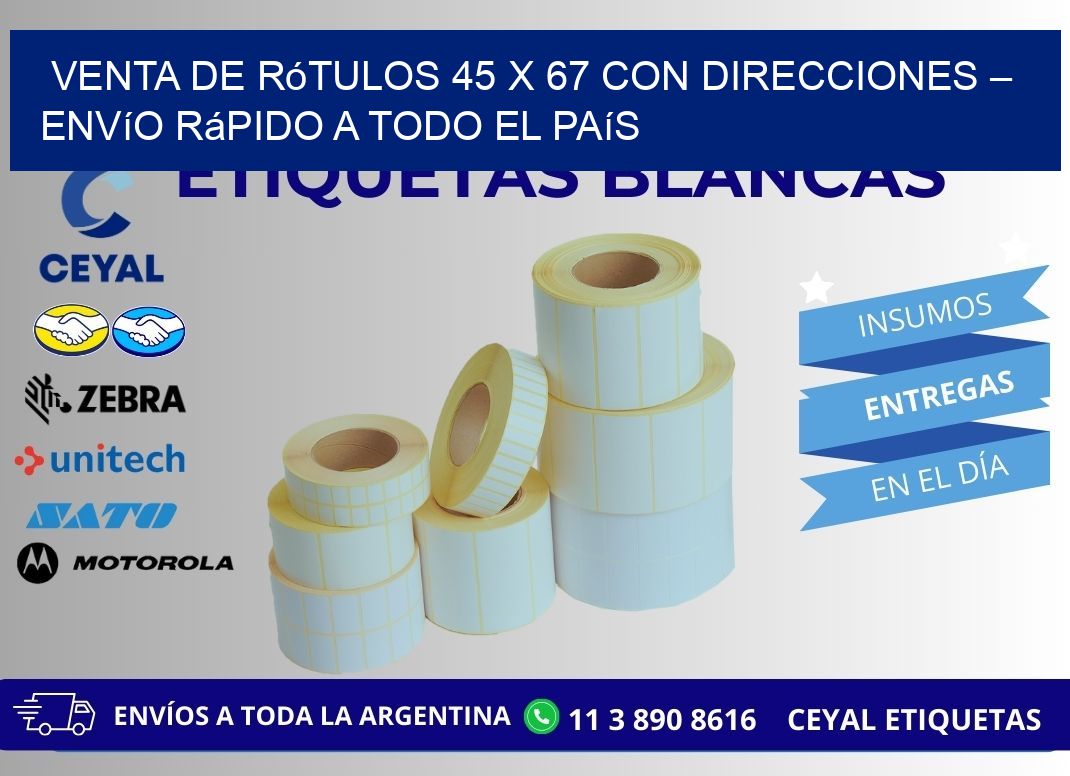Venta de Rótulos 45 x 67 con Direcciones – Envío Rápido a Todo el País