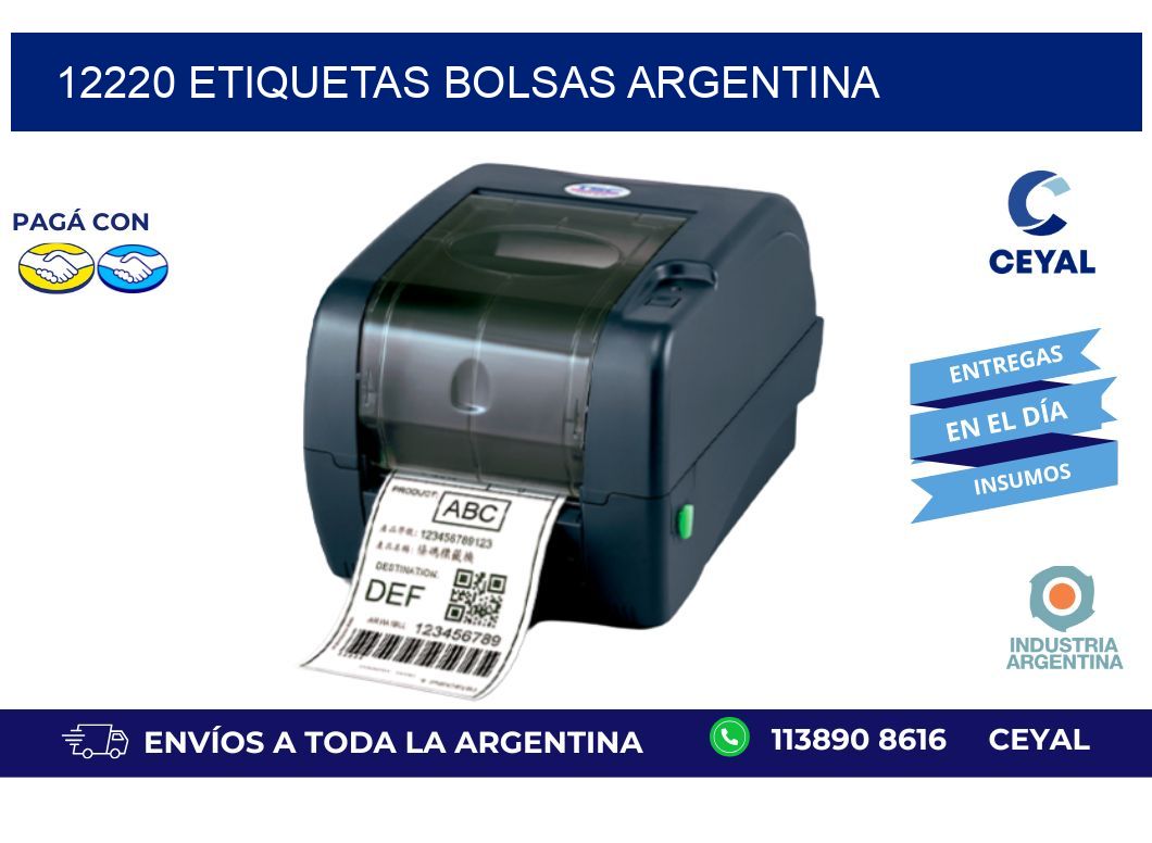 12220 ETIQUETAS BOLSAS ARGENTINA
