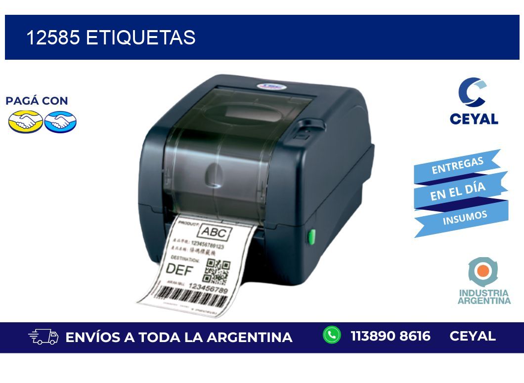 12585 ETIQUETAS