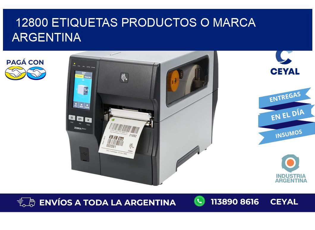 12800 ETIQUETAS PRODUCTOS O MARCA ARGENTINA