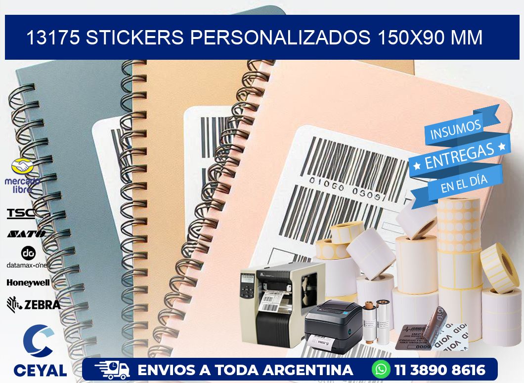 13175 STICKERS PERSONALIZADOS 150x90 mm