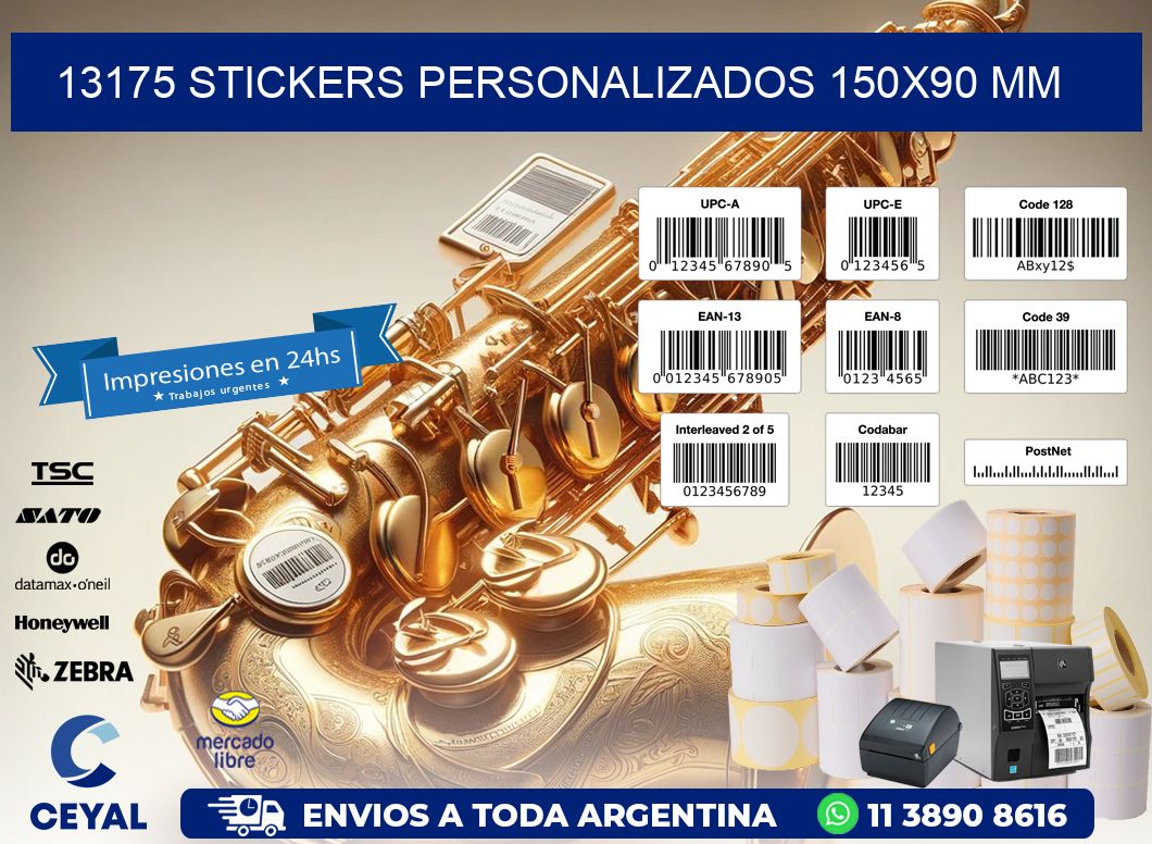 13175 STICKERS PERSONALIZADOS 150x90 mm
