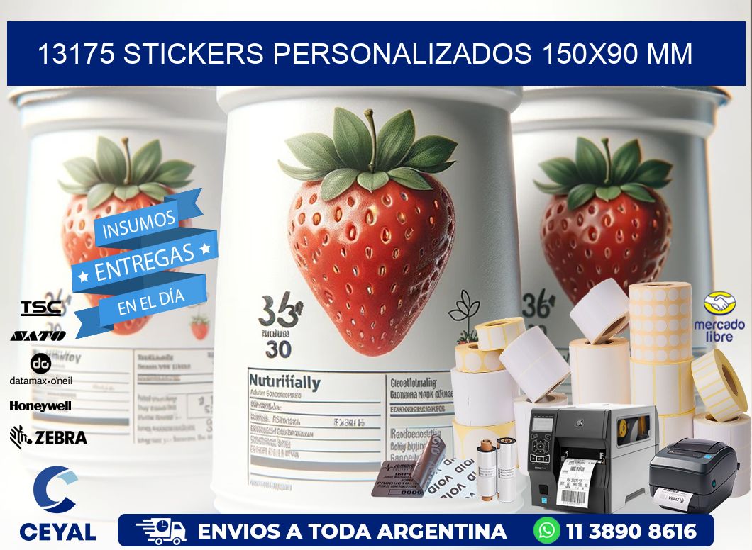 13175 STICKERS PERSONALIZADOS 150x90 mm