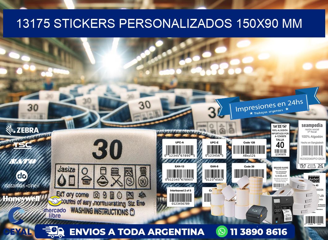 13175 STICKERS PERSONALIZADOS 150x90 mm