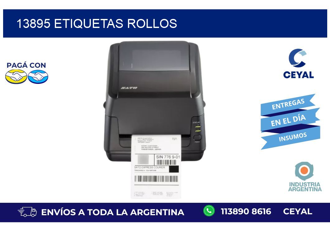 13895 ETIQUETAS ROLLOS