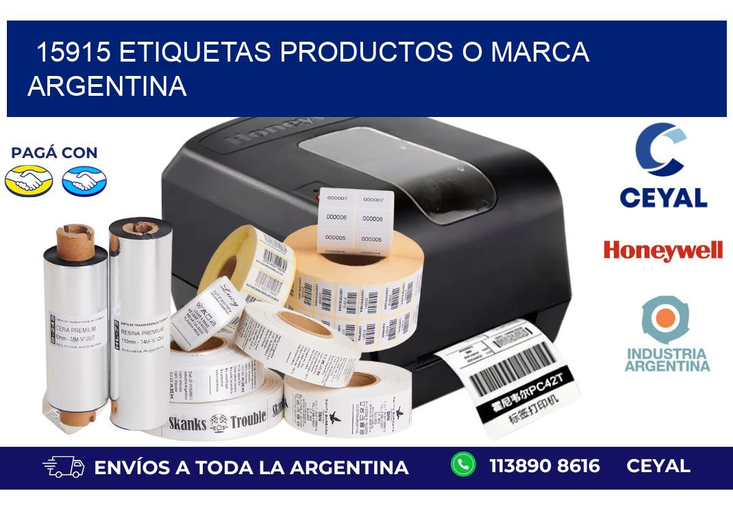 15915 ETIQUETAS PRODUCTOS O MARCA ARGENTINA