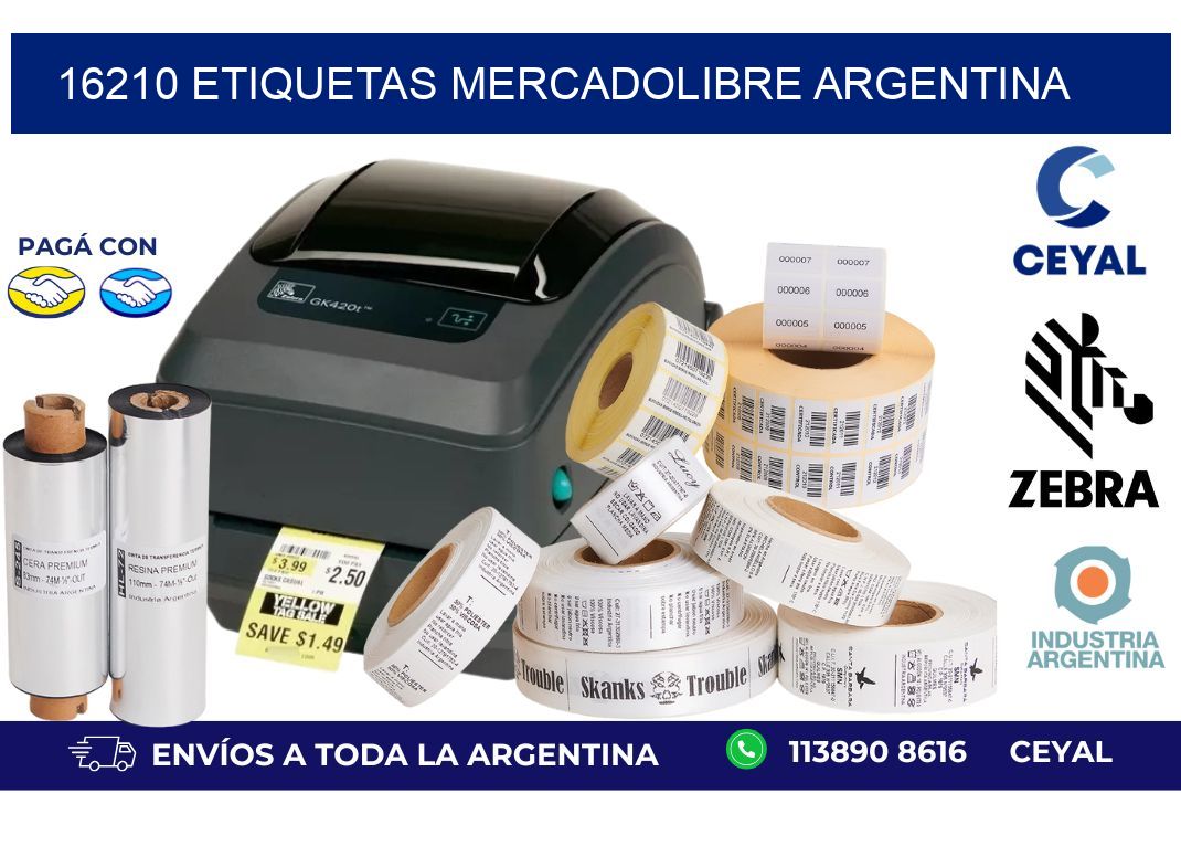 16210 ETIQUETAS MERCADOLIBRE ARGENTINA