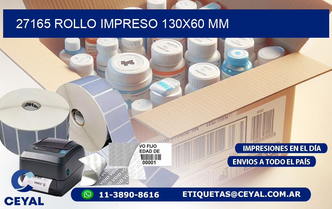 27165 ROLLO IMPRESO 130x60 mm