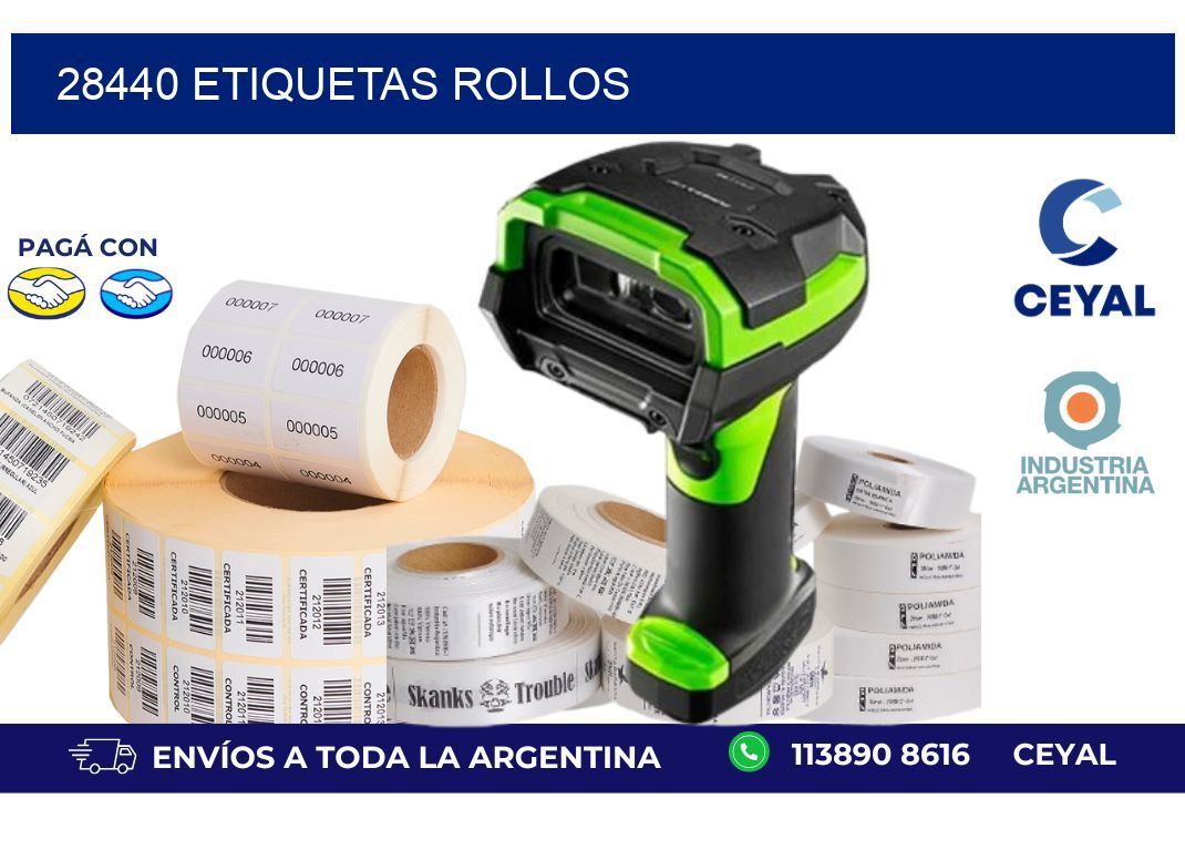 28440 ETIQUETAS ROLLOS