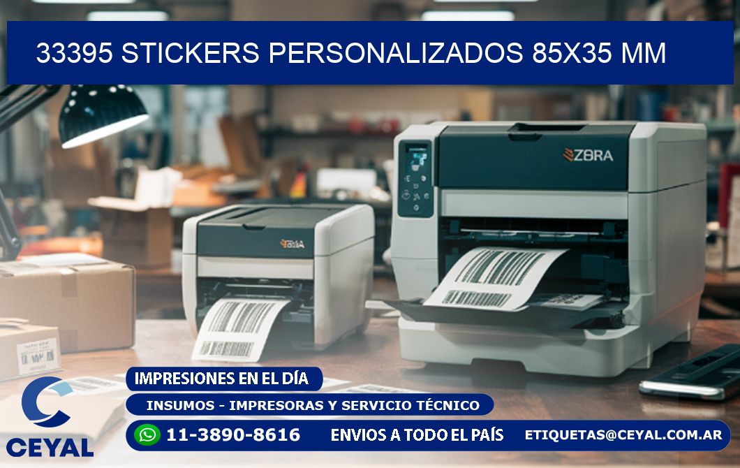33395 STICKERS PERSONALIZADOS 85x35 mm