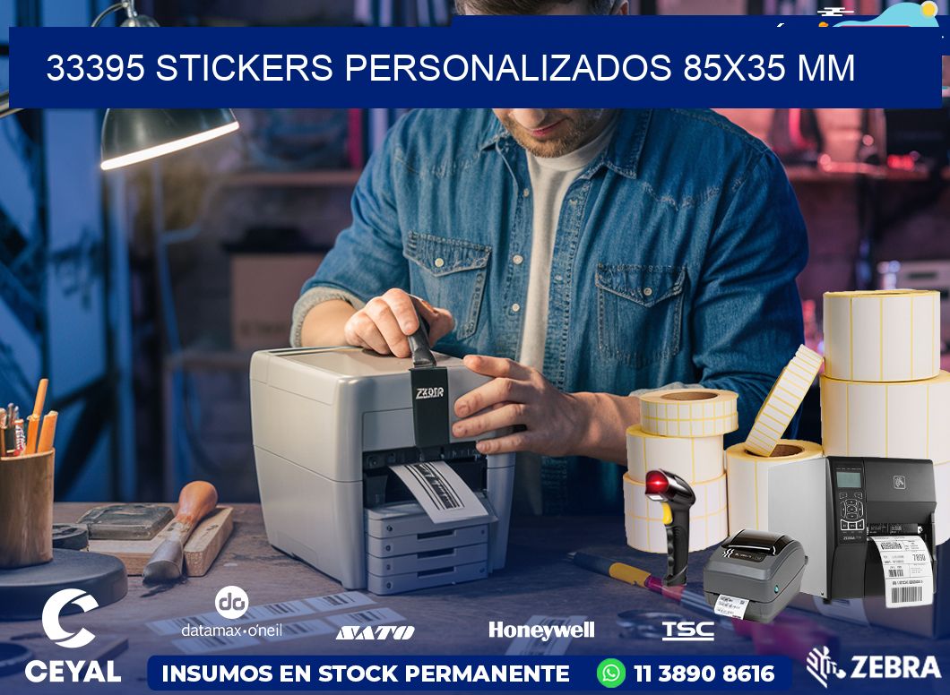 33395 STICKERS PERSONALIZADOS 85x35 mm
