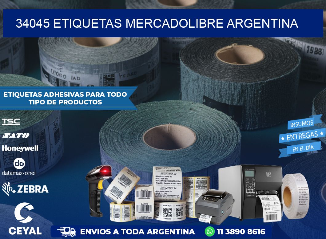 34045 ETIQUETAS MERCADOLIBRE ARGENTINA