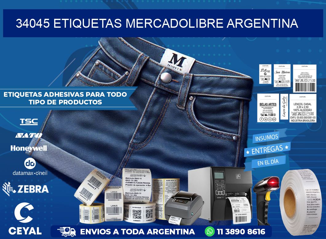 34045 ETIQUETAS MERCADOLIBRE ARGENTINA